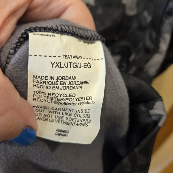 Under Armour Boys' Armour Fleece Camo Hoodie Youth XL Black Gray Activewear - Picture 4 of 7